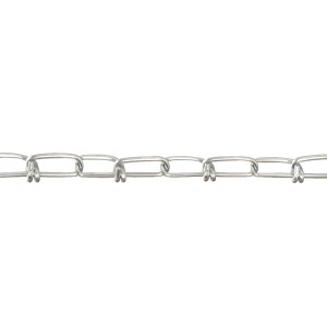 Conacord Knotenkette aus Stahl, 2,5 mm Durchmesser, chromfarben, als Meterware.