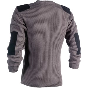 Herock Pullover Wodan Grau-Schwarz, XXXL, Rippstrick mit verstärkten Schultern und Ellbogen.