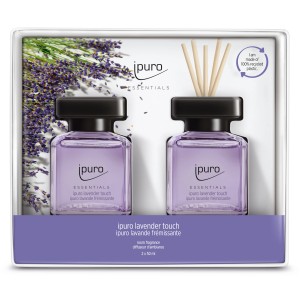 ipuro Essentials Lavender Touch Raumduft-Set mit Lavendel und Duftstäbchen.