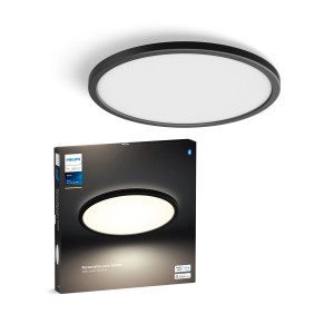 Philips Hue LED-Panel Tento White S Schwarz Ø 29,1 cm