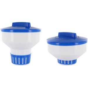 Steinbach Chlordosierschwimmer Maxi, Dosierhilfe für 200g Tabletten, blau-weiß.