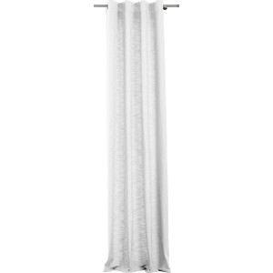 Weißer Schlaufenschal „Balance“ von mydeco, 300x135 cm, halbtransparent für Wohn- und Schlafräume.