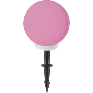 LED-Dekokugel Ballao RGB, Ø 40 cm, pink, mit Erdspieß für den Garten.