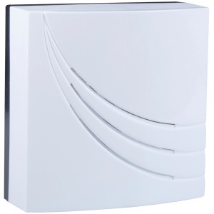 Weiße Byron Türklingel zur Wandmontage mit 8 Melodien.