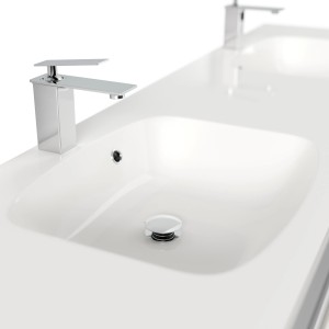 Posseik Badmöbel Geant 180 Weiß Hochglanz