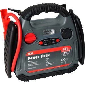 APA Starthilfe Powerpack 250 A mit Kompressor und Arbeitsleuchte, anthrazit.