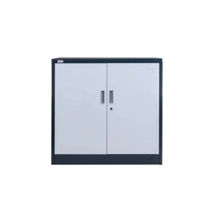 Jet-Line Aktenschrank KIEW Weiss Dunkelgrau 90x40x90cm