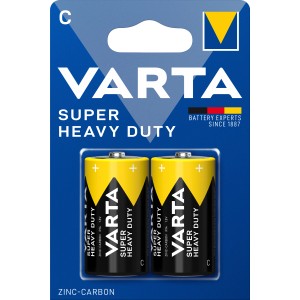 Varta Superlife C Batterien, 2er-Pack. Zuverlässige C-Batterien für Geräte mit geringem Stromverbrauch.
