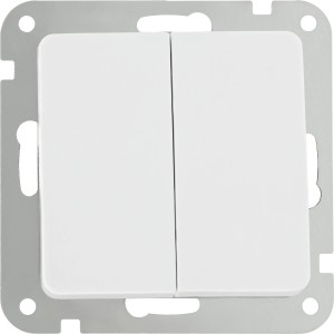 OBI Schalter Penelope, polarweißer Feuchtraumschalter für Unterputzmontage.