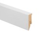 Weiße Kaindl Sockelleiste (260 cm) aus MDF für Laminatböden.