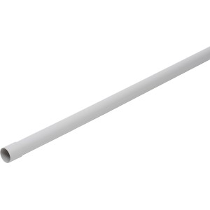 Helles, starres 3 m Isolierrohr EN 40 zur Aufputzmontage im Innenbereich.