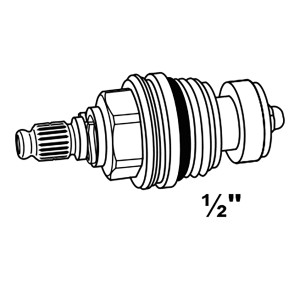 Kirchhoff Ventiloberteil 13 mm (1/2) ohne Griff, passend für gängige Griffvarianten.