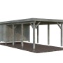 Palmako Carport Karl mit Geräteraum 315 x 732 cm Tauchgrundiert Grau FSC®_2