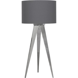 Näve Tischleuchte 3-Bein Tripod Grau Glänzend 61,5 cm