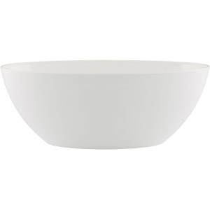 Weiße, glänzende Artevasi Pflanzschale Bahia, Ø 45 cm, ovale Form.