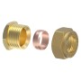 Kirchhoff Endstück 15 mm Klemmfitting für CU-Rohr, blank, Einzelteile im Detail.