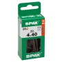 Spax Universalschrauben, 4x40 mm, verzinkt, schwarz, 20 Stück im grünen Karton.