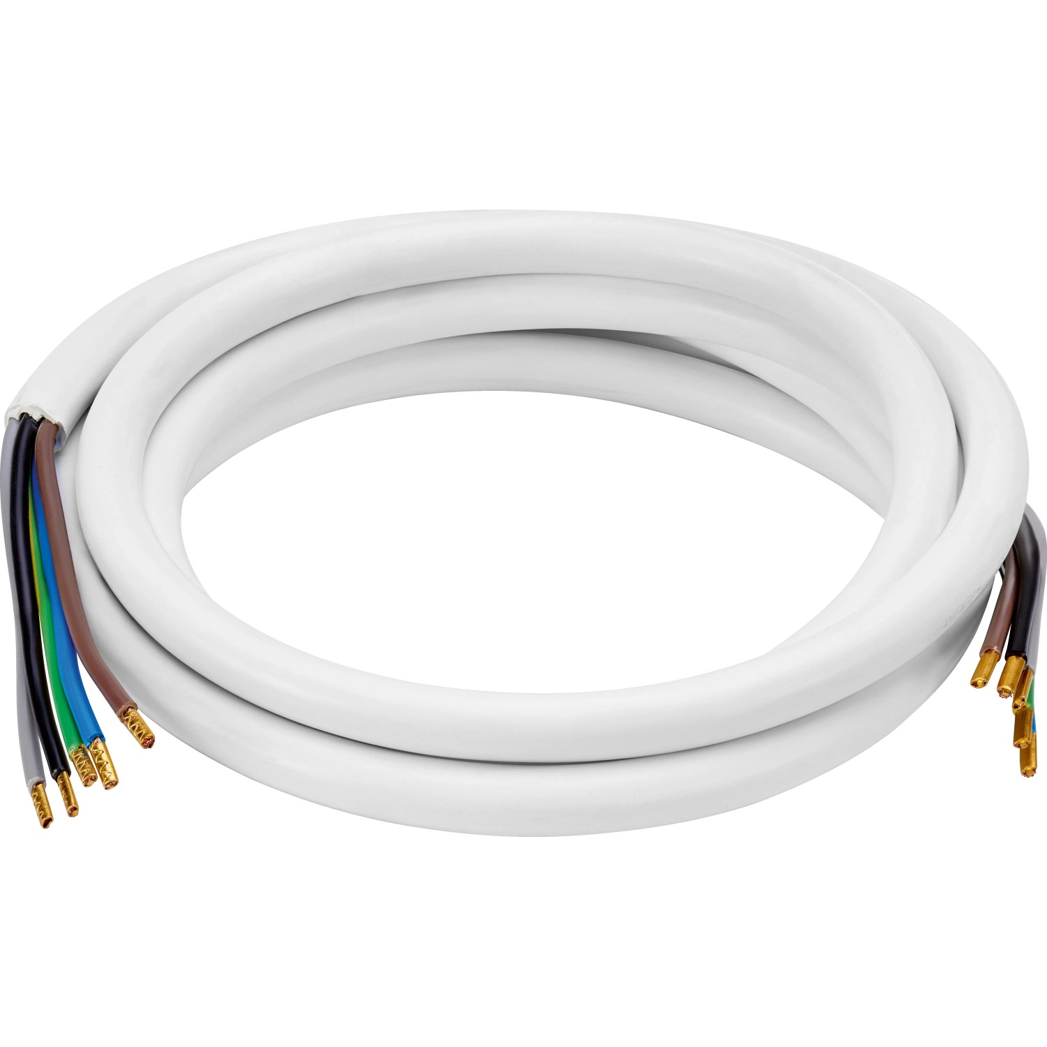 Herdanschlussleitung H05VV-F 5x2,5 Mm², 10 Meter, Weiß – Flexibles Anschlusskabel Für Elektroherde & Großgeräte