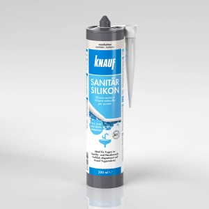 Knauf Sanitär-Silikon Manhattan, 300ml Kartusche, grau, für Bad & Sanitär.