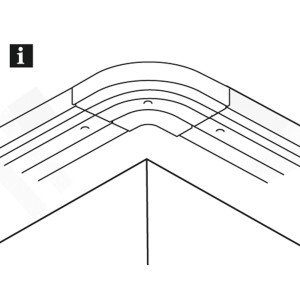 Gardinia Rundbogen GE3, 3-läufig, weiß, zur Verlängerung von Gardinenschienen.