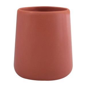 Keramik Zahnputzbecher Maonie in Terrakotta, mattes Finish, Ø 8,5x10 cm.