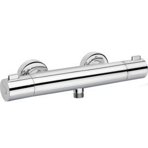 baliv Thermostat-Duscharmatur DU-5030 Chrom, Aufputz-Thermostat mit zwei Drehreglern.
