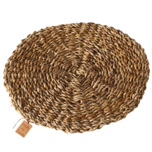 Rundes Boltze Tischset Sophy aus Seegras, naturfarben, Durchmesser 40 cm.