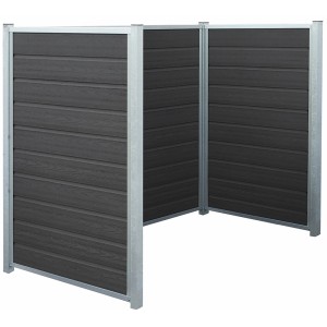 Plus Holz Mülltonnenverkleidung Artura WPC 189 cm x 99 cm x 142 cm z. Einbeton.