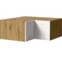 Eckaufsatzschrank Oslo in Eiche Artisan und Weiß Matt, 2-türig mit Rahmenoptik für die Küche.
