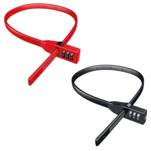 Basi Kabelbinderschloss-Set KBS 50, rot und schwarz, mit 3-stelligem Zahlencode.