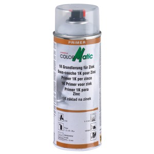 ColorMatic Lackspray 1K Grundierung Zink 400ml für Lackreparatur und Karosseriearbeiten.