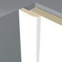 Weiße Abdeckleiste (6x25 mm) für Paneele, zur Verkleidung von Wandfugen.