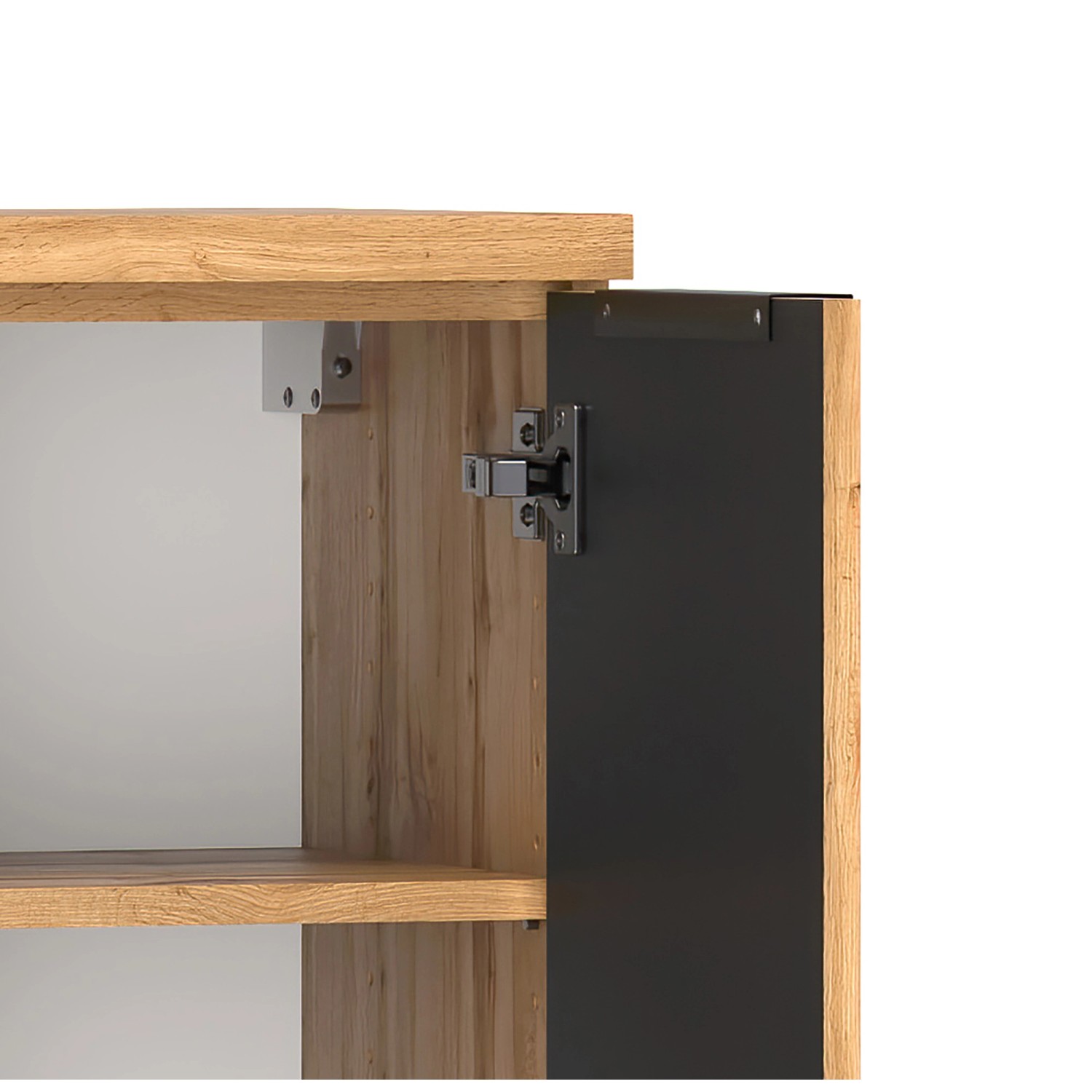 Held Möbel Bad-Midischrank Manchester 1 Tür 130 x 30 x 35 cm Wildeiche_9