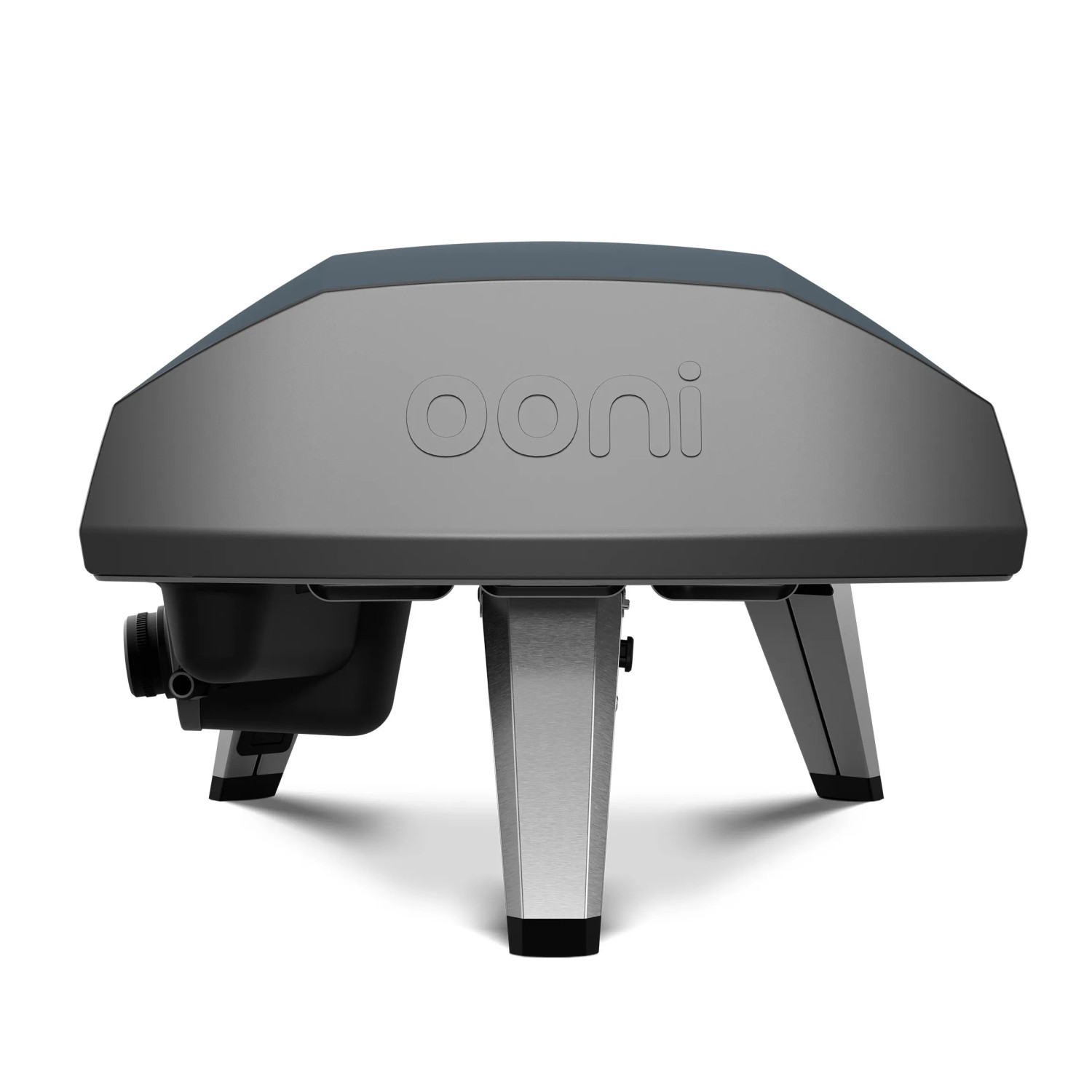 Ooni Gas-Pizzaofen Koda 2 in Schieferblau, 2. Generation. Kompakter Gasgrill mit drei Standbeinen.