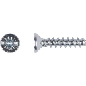 Geräteschraube 3,2x15 mm, PZ1, Stahl, Zubehör für Schalterdosen, 100 Stück