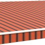 Wismar Gelenkarmmarkise Classic, 300x200 cm, orange-braun gestreift.