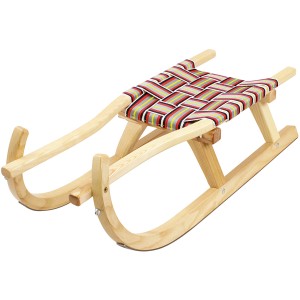 Gasser Tourenrodel Jugend aus Eschenholz mit Gurtensitz, ideal für junge Rodelfans.