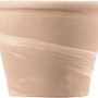 Deroma Pflanztopf Vasum Duo, Ø 17cm, weiß gestreift, aus Terrakotta.