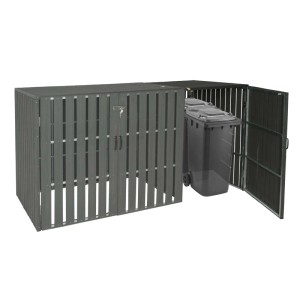 MCW Mülltonnenbox Erweiterung J28, anthrazit, 115x76x100cm, mit Mülltonne