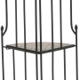 Schwarzes Siena Garden Eckregal Prato aus Eisen mit Mosaik-Regalböden.