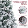 Vordekorierter HOMCOM Weihnachtsbaum mit Kunstschnee und Tannenzapfen. Detail der geflockten Zweige für Festtage.
