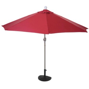 Halbrund Sonnenschirm Lorca, 270cm, Bordeauxrot, mit Ständer.