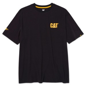 Caterpillar T-Shirt Graphic Tee Anthrazit-Gelb Größe M