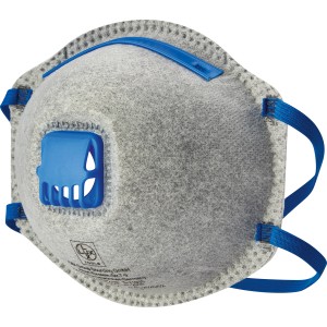 LUX-TOOLS FFP2 Atemschutzmaske Carbon, 3er-Pack, mit Ausatemventil und Aktivkohlefilter.