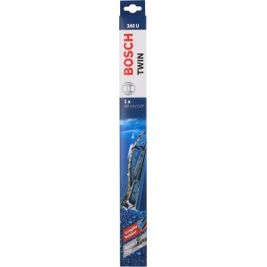 Bosch Scheibenwischer Twin Single 340U in Verpackung. Autozubehör für klare Sicht.