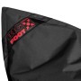 Detailansicht: Schwarzer Sitting Point Sitzsack Big Foot Scuba mit rotem Logo.