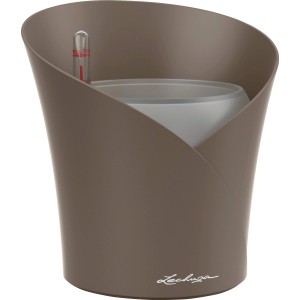Lechuza® Übertopf Orchidea Taupe ø 18 cm mit inkl. Orchideensubstrat