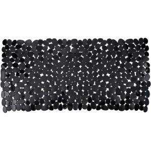Schwarze Wenko Wanneneinlage Paradise, 71x36 cm, mit Anti-Rutsch-Struktur für mehr Sicherheit im Bad.
