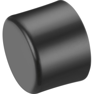 Anthrazitfarbene Kappe (24 mm x Ø 34 mm) zur Abdeckung von Zaunpfosten.