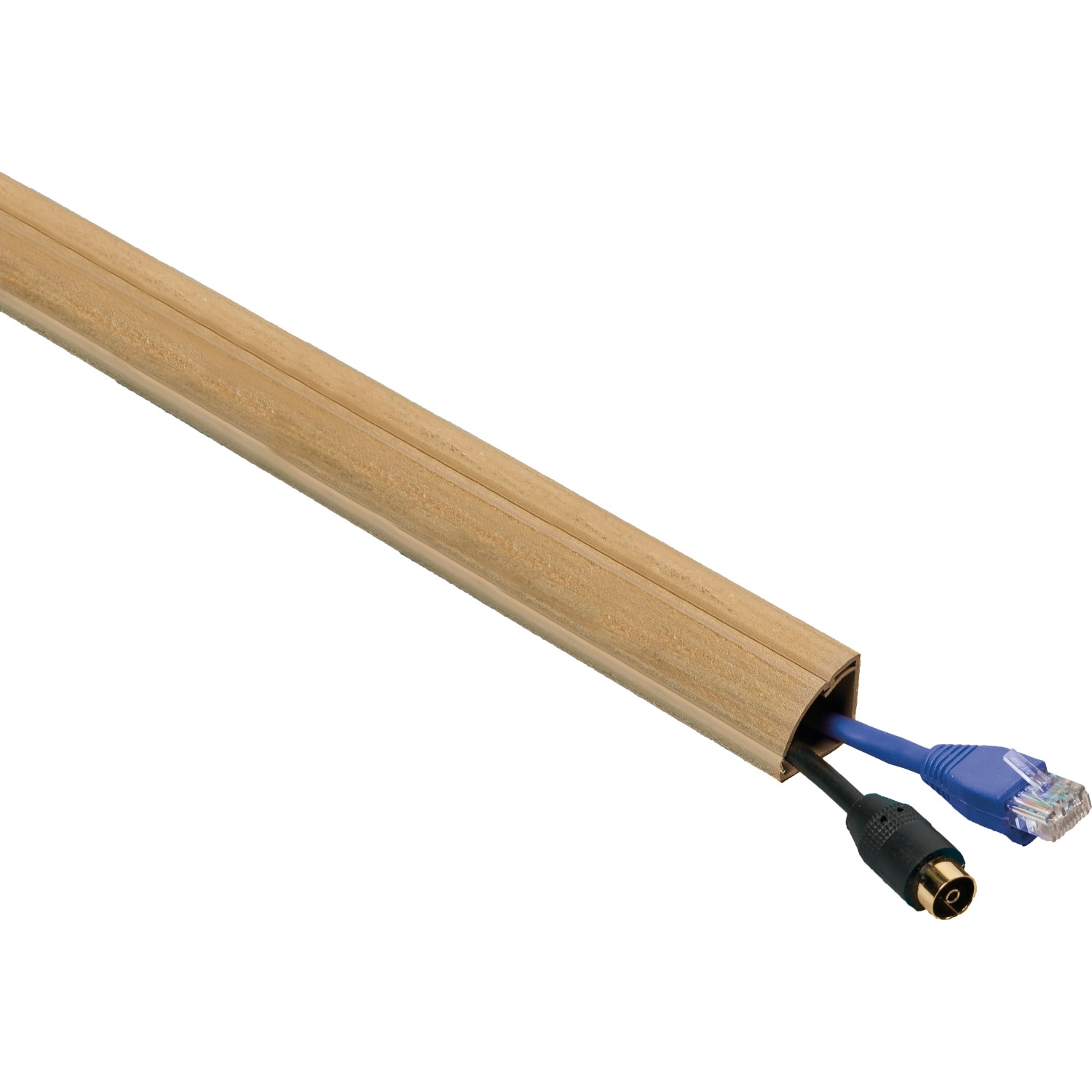DLine Kabelkanal 22 mm x 22 mm Holzoptik mit echten Holzfasern 2 m